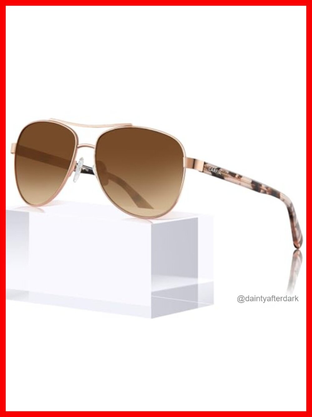 Polarized Pilot Sunglasses UV400 Metal Frame Adjustable Nose Pads